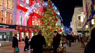 London New Bond Street Christmas Lights 2021 | London Night Walk [4K]