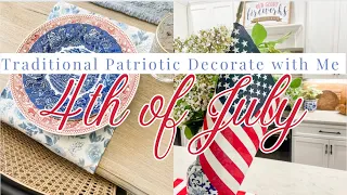 4TH OF JULY DECORATE WITH ME || Traditional Patriotic Decor New Home!!