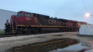 CN C44-9W 2619 startup with compressor whitecourt ab