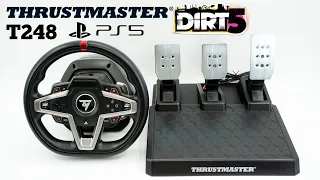 Unboxing Thrustmaster T248 Steering Wheel PS5 + Dirt 5 Gameplay