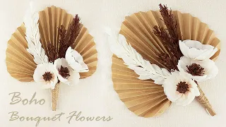 DIY Boho Bouquet Flower - Palm Leaf Bouquet - DIY Wedding Bouquet