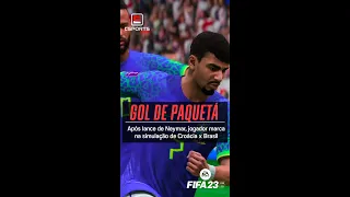 APÓS BELA JOGADA DE NEYMAR, PAQUETÁ MARCA CONTRA A CROÁCIA NO FIFA 23 #Shorts