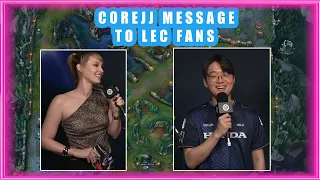 TL CoreJJ MESSAGE to LEC Fans 👀