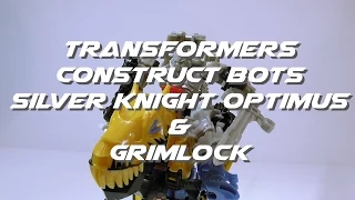 .GR. 90 Transformers Construct Bots Silver Knight Optimus and Grimlock