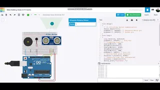 Ultrasonic Blind Walking Stick | Tinkercad | Arduino