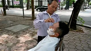 RELAXING VIDEO ASMR STREET SHAVING 베트남 Vietnam HANOI 02