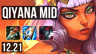 QIYANA vs YASUO (MID) | 69% winrate, 14/2/11, Legendary | KR Master | 12.21