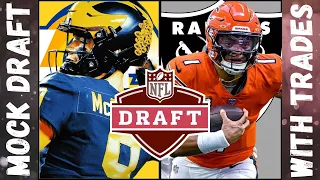 2 ROUND 2024 NFL MOCK DRAFT WITH TRADES | JUSTIN FIELDS TRADED!!!