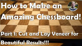 How to Make a Chess Board Part 1: Select, Cut and Lay Veneer #howtowoodworking #scalpelsharp #craft