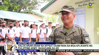 Halos araw-araw na AFPSAT exam para sa mga aplikante ng Philippine Army, isasagawa sa 4ID