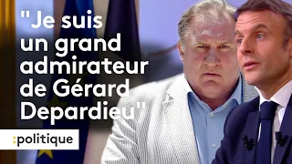 Emmanuel Macron dénonce une "chasse à l'homme" contre Gérard Depardieu