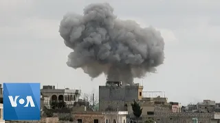 Smoke Rises After Air Strikes in Syria’s Idlib Province