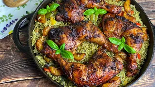 LET’S COOK WITH ME | ONE PAN OVEN JERK CHICKEN | COCONUT GREEN SEASONING RICE || TERRI-ANN’S KITCHEN