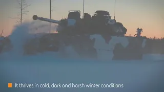 BAE Systems - CV90 Infantry Fighting Vehicle Stellar Mobility Winter Off-Road Driving [1080p]