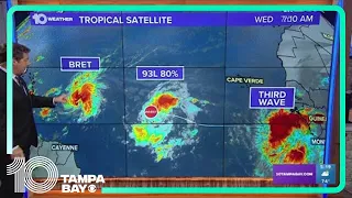 Tracking the Tropics: Hurricane Hunters find Tropical Storm Bret slightly stronger | 5 p.m. Wednesda