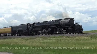 UP 4014 Big Boy Freight Train starts The Great Race Across the Midwest