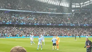 Electric Atmosphere: Manchester City vs Real Madrid | UCL Semifinal |Unforgettable Fan Support!