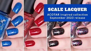 SCALE LACQUER сентябрь 2023 || обзор и свотчи коллекции лаков для ногтей по ACOTAR