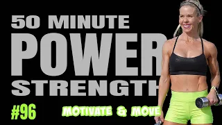 50 MINUTE POWER STRENGTH | Weights | High Impact Cardio | Episode 96