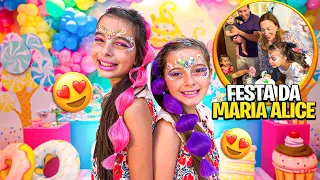 FESTA DE ANIVERSÁRIO DA NOSSA PRIMA MARIA ALICE LAURINHA E HELENA