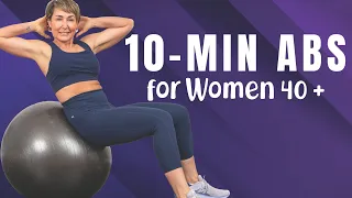 Stability Ball Ab Workout for Women Over 40 [FITNESS BALL ABS]