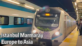 ⁴ᴷ⁶⁰ Exploring Istanbul's Europe-Asia Marmaray Commuter Rail System