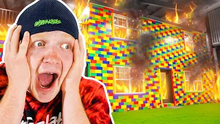 MY LEGO HOUSE CAUGHT ON FIRE!