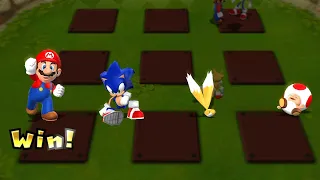 Mario Party 9 Step It Up - Mario vs Sonic vs Tails vs Toad (Master CPU)