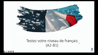 Тест на знание французского А2-B1 🇫🇷 Test de français niveau intermédiaire