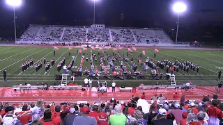 9 22 23 Troy Trojan Marching Band and Troy Alumni Band perform at homecoming football game