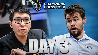 GRABE ngayon si Wesley!! GM So vs GM Carlsen | Champions Chess Tour 2023 Day 3