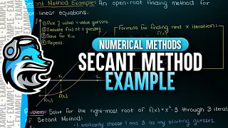 Secant Method Example | Numerical Methods