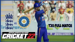 Cricket 22 India vs England T20 Full Match | PC Gameplay 1080P 60FPS