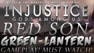 Injustice: Gods Among Us | Red Son Green Lantern Gameplay! (DLC SKIN)