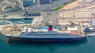 I stayed on the QE2 In Dubai 2024 a dream fulfilled! Ship tour, room tour and bonus crew deck #QE2