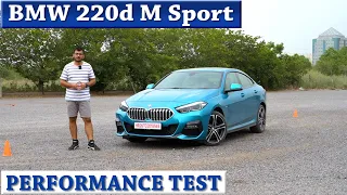 BMW 220d M Sport Gran Coupe | Performance Test (Acceleration + Braking + Slalom Test) | 91Wheels