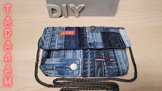 Сшила джинсовый клатч АПСАЙКЛИНГ/ Coudre une pochette UPCYCLING