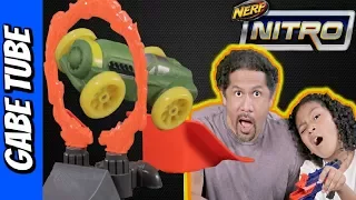 NERF NITRO NERF BLASTER CHALLENGE KIDS & FAMILY FUN PLAY TIME Toy Review Gabe Tube TV