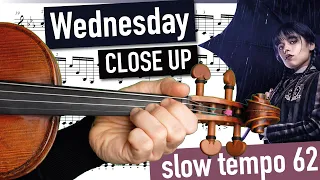 Wednesday | Paint It Black | CLOSE UP Slow Tempo | Violin Cover | Violin Sheet Music