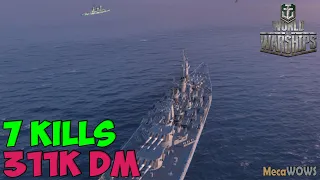 World of WarShips | Montana | 7 KILLS | 311K Damage - Replay Gameplay 1080p 60 fps