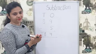 Subtraction of 1 digit from 2 digits and 2 digit numbers