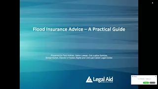 Assisting flood affected consumers with insurance claims