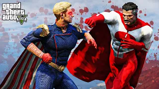 GTA 5 - Omni-Man VS Homelander | Epic Death Battle!