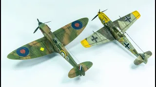 New Battle of Britain Spitfire Mk1 and Bf109 model kits in 1/144!