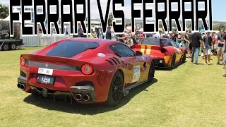 Ferrari 599xx, F40 LM, F12 TDF, 458 Speciale and 488 Spider on track at Adelaide Motorsport Festival