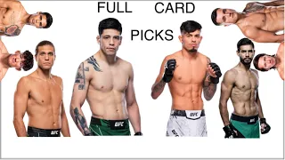 My full card predictions and breakdown for UFC Fight Night Moreno vs Royval