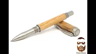 Turning a Jr George pen with Jack Daniels wood