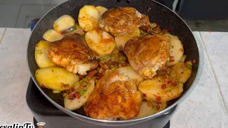 💯¡Solo Agrega PATATAS al POLLO Y Mira que Delicia de Receta⁉️¡Fácil, Jugosa y Deliciosa!