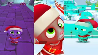 TALKING TOM GOLD RUN ALL CHRISTMAS CHARACTERS WITH NEW MAP SANTA TOM