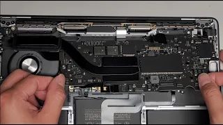 2020 M1 13" inch MacBook Pro A2338 Near Complete Disassembly Liquid Spill Repair Speakers Fan Screen